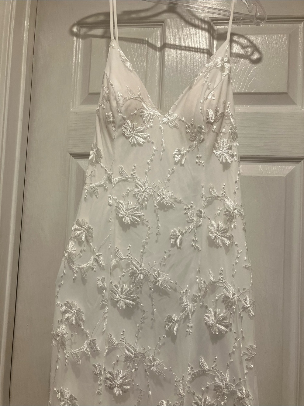 🆕  HEBEOS White Floral Appliqué wedding 👗 absolutely gorgeous